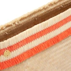 Sita Handwoven Raffia Clutch Bag | Natural & Hot Coral -Women Clothing Store stelar sita raffia clutch bag 30722481848433