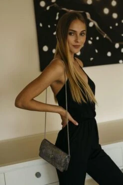 Sara Vegan Leather Chain Wallet Purse | Silver -Women Clothing Store svala sara vegan leather chain wallet purse silver 12467612483697