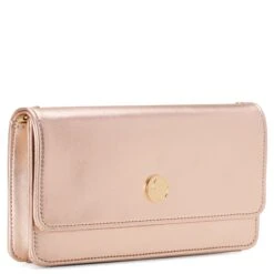 Sara Vegan Leather Chain Wallet Purse | Rose Gold -Women Clothing Store svala sara wallet purse rose gold 29931286069361