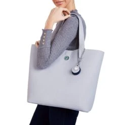 3 Vegan Leather Bags In 1 | Blue & Grey -Women Clothing Store the morphbag by gsk 3 vegan leather bags in 1 deep sea cloud 29295231074417