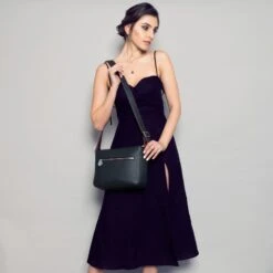 Vegan Leather Crossbody Handbag | Navy & Burgundy -Women Clothing Store the morphbag by gsk cross body vegan handbag in blue red 28903186169969