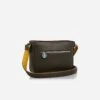 Vegan Leather Crossbody Handbag | Green & Mustard -Women Clothing Store the morphbag by gsk cross body vegan handbag in green yellow 29127357661297