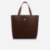 Reversible Vegan Leather Tote | Brown & Beige -Women Clothing Store the morphbag by gsk reversible vegan tote in brown beige 29127364706417