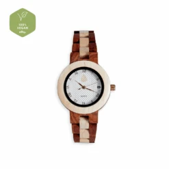 The Hazel Women's Vegan Wooden Watch | Beige & Brown -Women Clothing Store the sustainable watch company the hazel 30751531925617