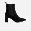 Cinema Textured Vegan Leather Ankle Boots | Black -Women Clothing Store urbanima black uk4 eu37 us6 cinema textured vegan leather ankle boots black 30286453670001