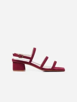 Glorieta Vegan Heeled Sandals | Cherry Red