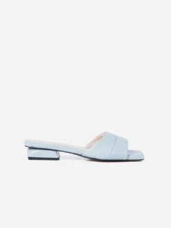 Promenade Vegan Mules | Sky Blue