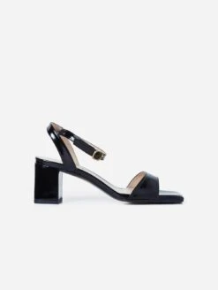 Beach Club Vegan Heeled Sandals | Black