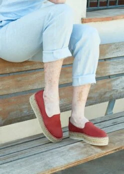 Zoco Vegan Espadrilles | Brick Red -Women Clothing Store urbanima zoco brick red 30718838472817