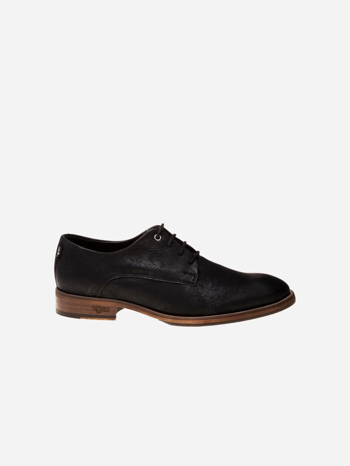 Oatmeal Men's Vegan Leather Derby Shoes | Black 3 Oatmeal Men's Vegan Leather Derby Shoes | Black