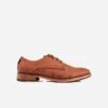 Oatmeal Men's Vegan Leather Derby Shoes | Tan
