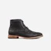 Wheat Men's Vegan Leather Brogue Boots | Black -Women Clothing Store v gan 11 5 wheat men s vegan leather brogue boots black 30516907704433