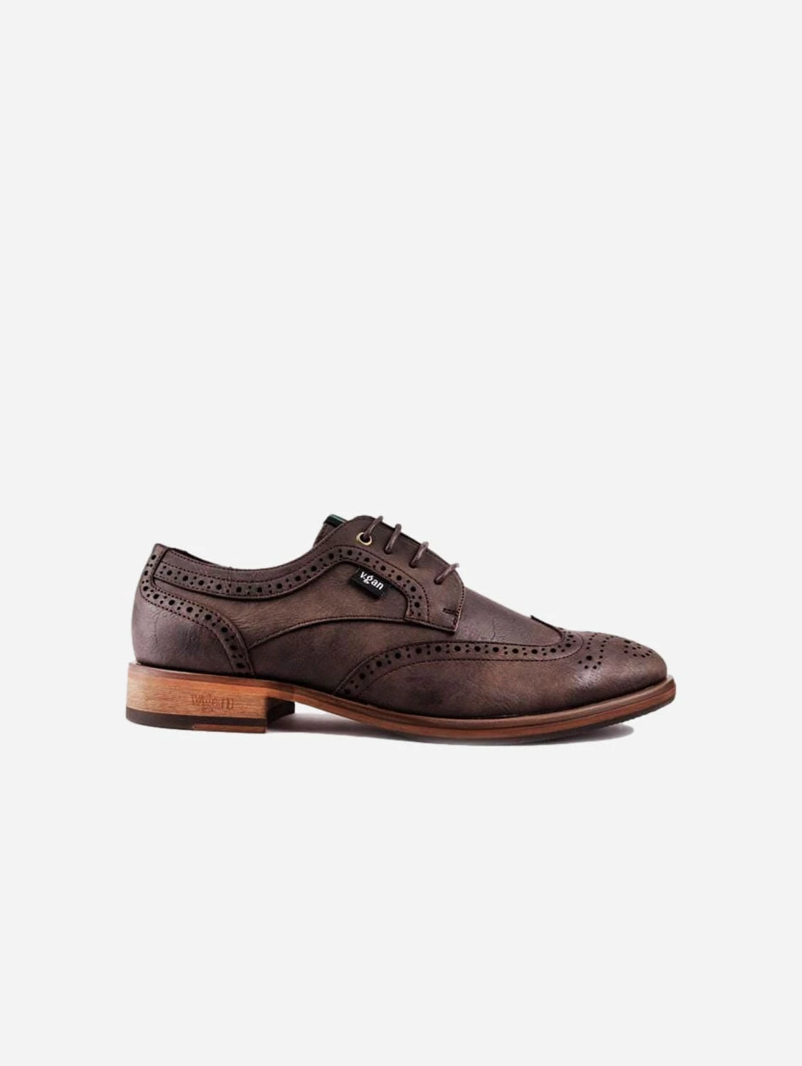 Barley Men's Vegan Leather Brogue Shoes | Brown 3 Barley Men's Vegan Leather Brogue Shoes | Brown