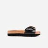Cherry Women's Vegan Footbed Sandals | Black