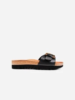 Cherry Women's Vegan Footbed Sandals | Black