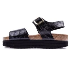 Clove Women's Vegan Flatform Sandals | Black Patent -Women Clothing Store v gan clove women s vegan flatform sandals black patent 30714567622769