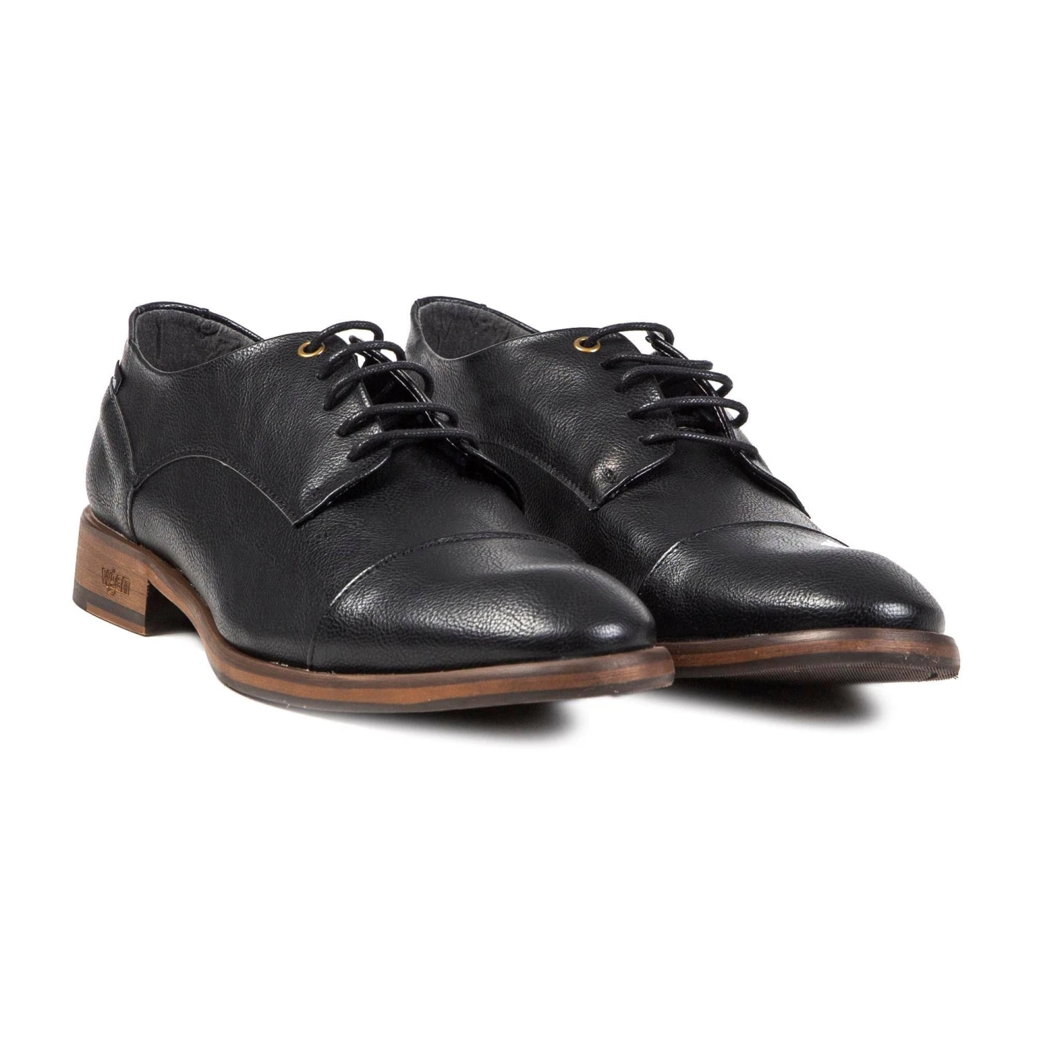 Ginger Men's Vegan Leather Derby Shoes | Black 4 Ginger Men's Vegan Leather Derby Shoes | Black - Image 2