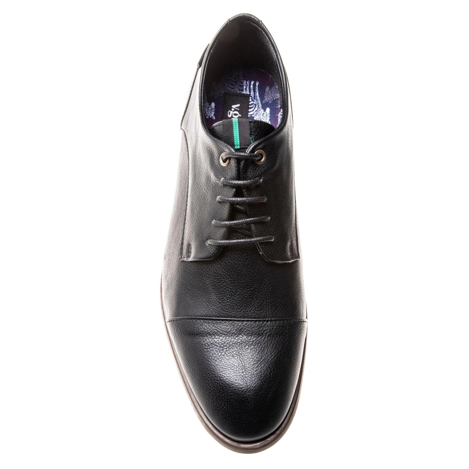 Ginger Men's Vegan Leather Derby Shoes | Black 6 Ginger Men's Vegan Leather Derby Shoes | Black - Image 4