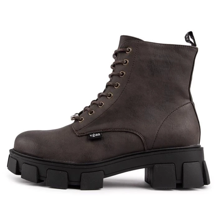 Matcha Women's Vegan Leather Ankle Boots | Brown 8 Matcha Women's Vegan Leather Ankle Boots | Brown - Image 6