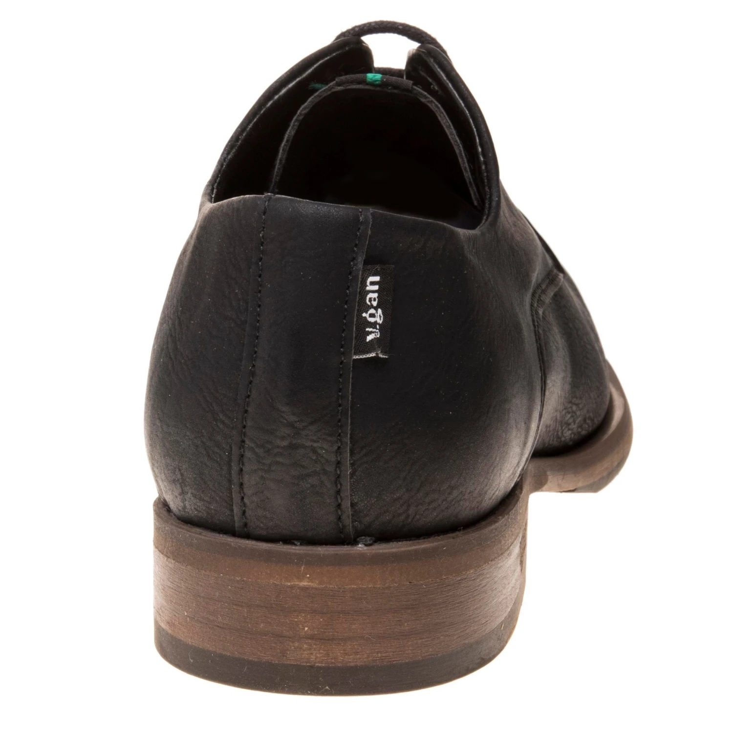 Oatmeal Men's Vegan Leather Derby Shoes | Black 5 Oatmeal Men's Vegan Leather Derby Shoes | Black - Image 3