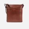Top Zip Vegan Leather Cross Body Bag | Brown -Women Clothing Store v gan one size top zip cross body bag 30515646070897