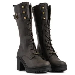 Oolong Women's Vegan Leather Mid Calf Boots | Brown 10 Oolong Women's Vegan Leather Mid Calf Boots | Brown -Women Clothing Store v gan oolong mid calf boots 30517053423729