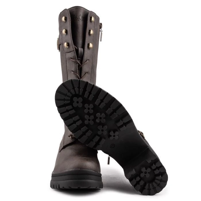 Oolong Women's Vegan Leather Mid Calf Boots | Brown 7 Oolong Women's Vegan Leather Mid Calf Boots | Brown - Image 5