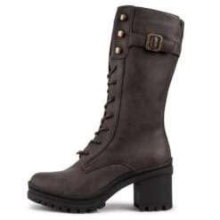 Oolong Women's Vegan Leather Mid Calf Boots | Brown 13 Oolong Women's Vegan Leather Mid Calf Boots | Brown -Women Clothing Store v gan oolong mid calf boots 30517053522033