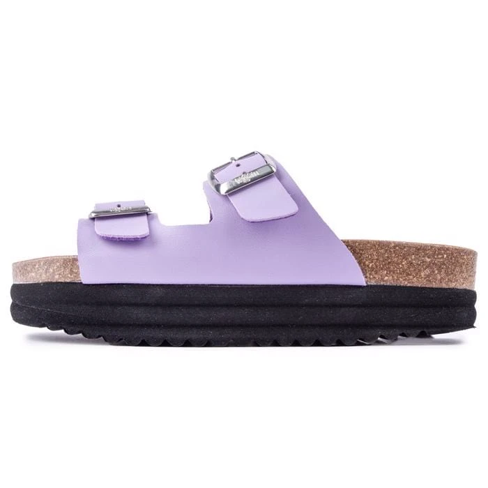 Plum Women's Vegan Footbed Sandals | Lilac 7 Plum Women's Vegan Footbed Sandals | Lilac - Image 5