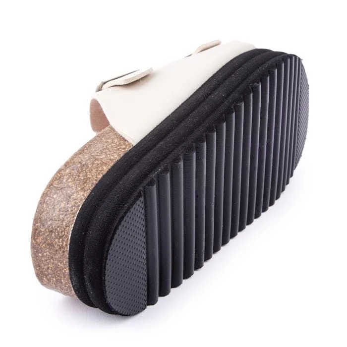 Plum Women's Vegan Footbed Sandals | Neutral 6 Plum Women's Vegan Footbed Sandals | Neutral - Image 4