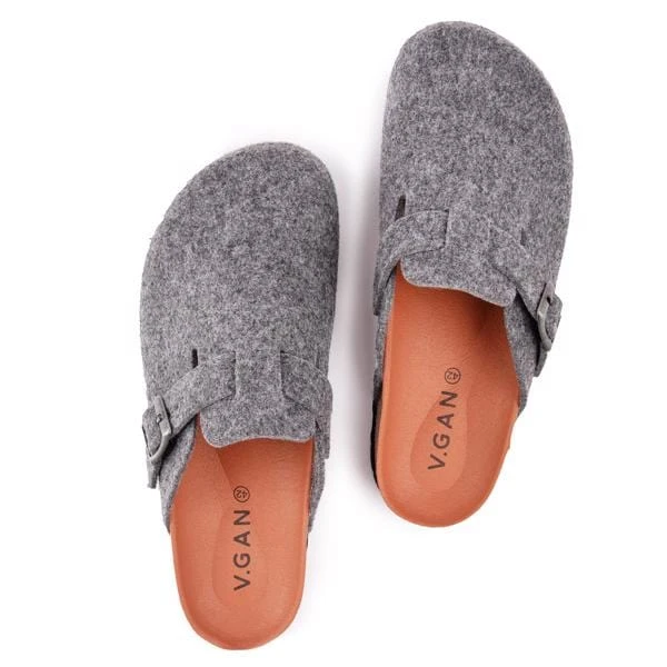 Taro Men's Footbed Vegan Sandals | Grey 5 Taro Men's Footbed Vegan Sandals | Grey - Image 3