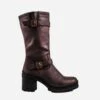 Chaga Women's Vegan Leather Biker Boots | Brown -Women Clothing Store v gan uk3 eu36 us5 chaga women s vegan leather biker boots brown 30534527451249