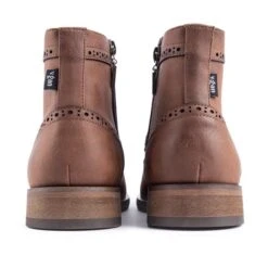 Wheat Men's Vegan Leather Brogue Boots | Tan -Women Clothing Store v gan wheat brogue boots 30514558140529