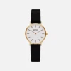 Petite Watch With Gold & White Dial | Black Vegan Leather Strap 1 Petite Watch With Gold & White Dial | Black Vegan Leather Strap -Women Clothing Store votch gold black vegan watch petite 12856469061745