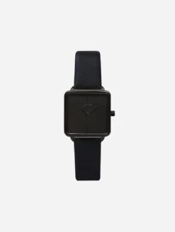 Kindred Watch With Black Dial | Black Vegan Leather Strap