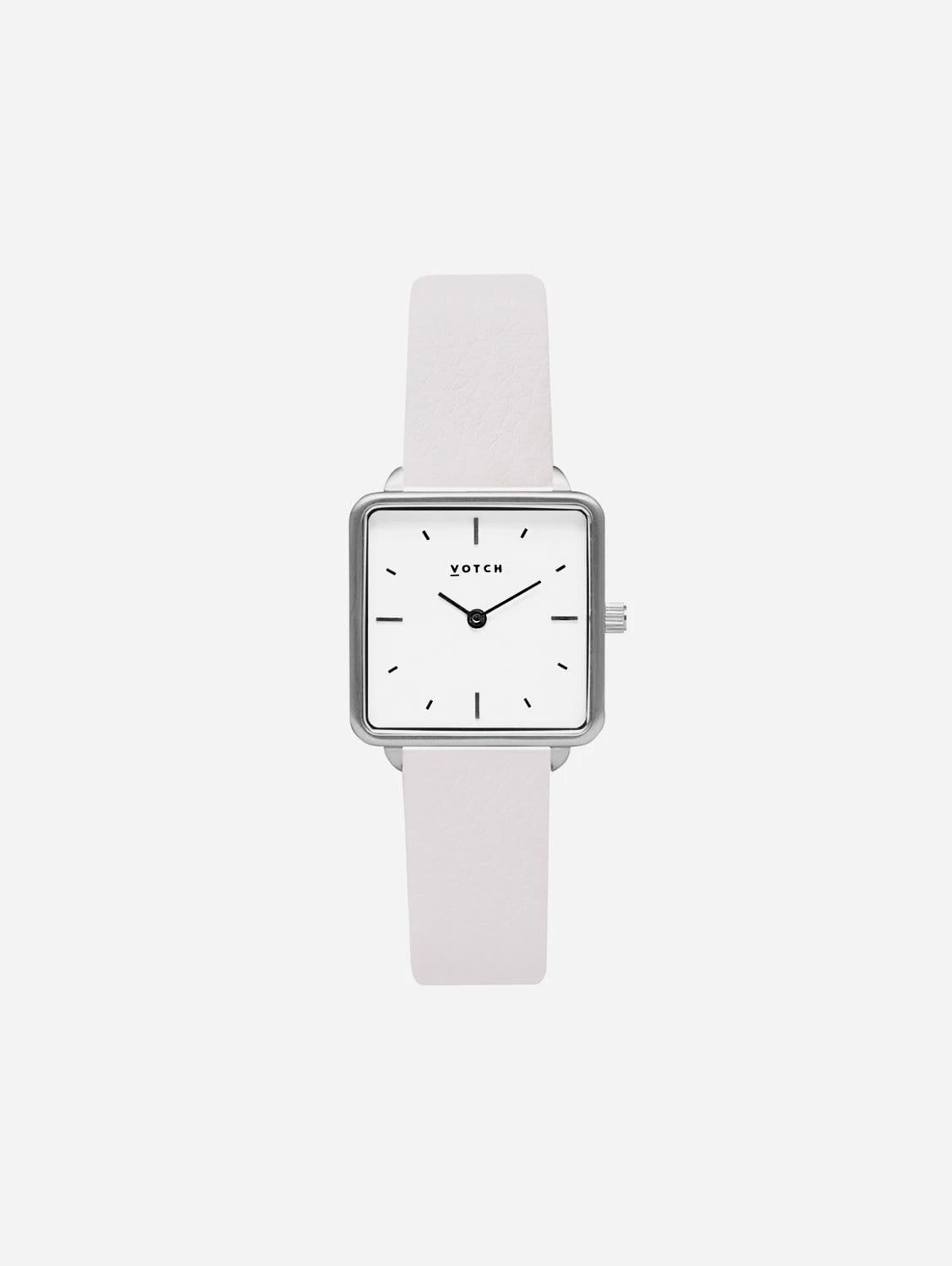 Kindred Watch With Silver & White Dial | Light Grey Vegan Leather Strap 3 Kindred Watch With Silver & White Dial | Light Grey Vegan Leather Strap