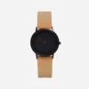 Moment Watch With Black Dial | Tan Vegan Leather Strap 2 Moment Watch With Black Dial | Tan Vegan Leather Strap -Women Clothing Store votch moment all black dial watch tan vegan leather strap 16520298299505