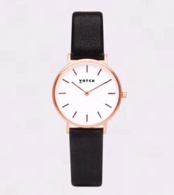 Petite Watch With Rose Gold & White Dial | Black Vegan Leather Strap 9 Petite Watch With Rose Gold & White Dial | Black Vegan Leather Strap -Women Clothing Store votch petite rose gold white dial watch black vegan leather strap 15355737047153