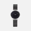 Petite Watch With Silver & Black Dial | Black Mesh Strap -Women Clothing Store votch silver black with black face vegan watch mesh petite 12856454643825
