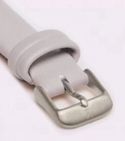 Petite Watch With Silver & White Dial | Light Grey Vegan Leather Strap -Women Clothing Store votch silver light grey vegan watch petite 12756550189169