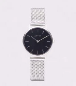Petite Watch With Silver & Black Dial | Silver Mesh Strap 9 Petite Watch With Silver & Black Dial | Silver Mesh Strap -Women Clothing Store votch silver silver with black face vegan watch mesh petite 12756514046065