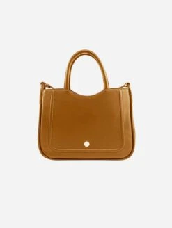 Florence Silicone Vegan Leather Bag | Caramel