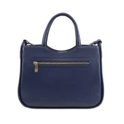 Florence Silicone Vegan Leather Bag | Navy Blue -Women Clothing Store watson wolfe florence silicone vegan leather bag navy blue 29332714356849