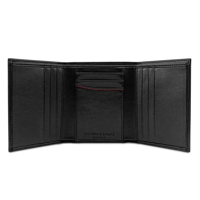Vegan Leather RFID Protective Trifold Wallet | Black 4 Vegan Leather RFID Protective Trifold Wallet | Black - Image 2