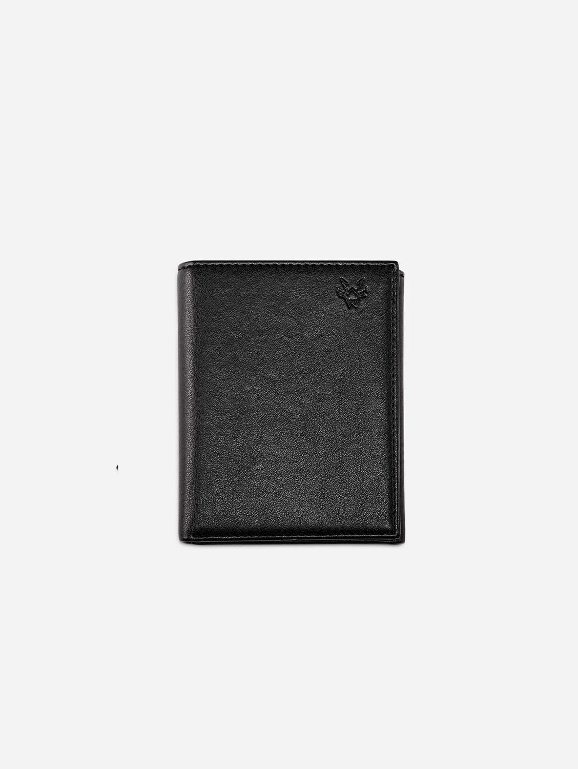 Vegan Leather RFID Protective Trifold Wallet | Black 3 Vegan Leather RFID Protective Trifold Wallet | Black