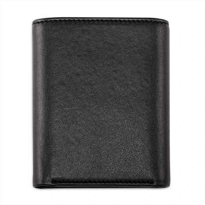 Vegan Leather RFID Protective Trifold Wallet | Black 7 Vegan Leather RFID Protective Trifold Wallet | Black - Image 5